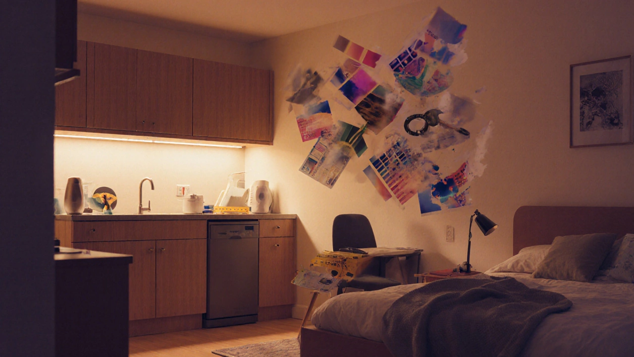 Уютная квартира с продуманной подсветкой, розетками у кровати и удобной кухней, где всё работает без усилий.