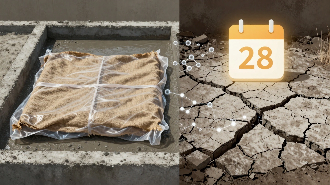 Сравнение правильного и неправильного ухода за бетоном: вызревание против разрушения.