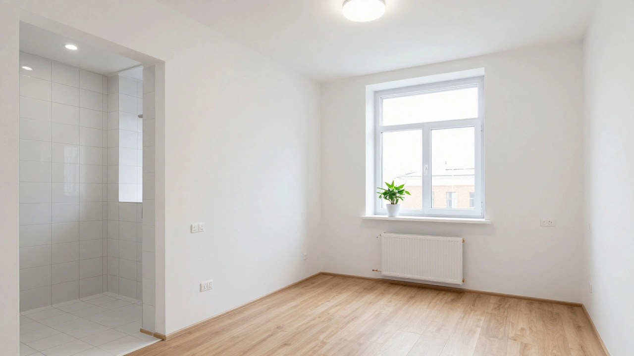 Отремонтированная квартира в Санкт-Петербурге: чистые стены, уложенная плитка и ламинат, свет и уют после завершения работ.