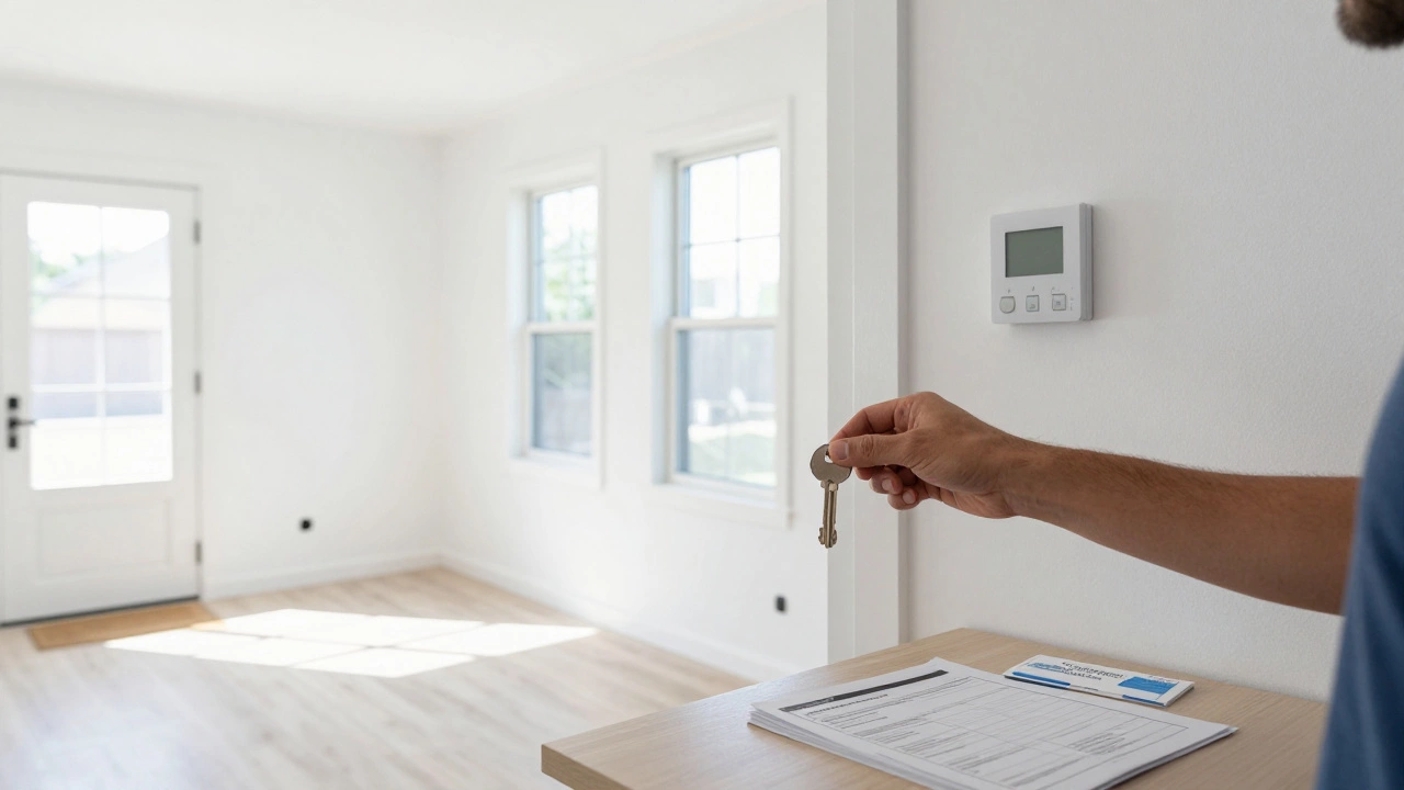 Владелец получает ключи от полностью отремонтированной квартиры.